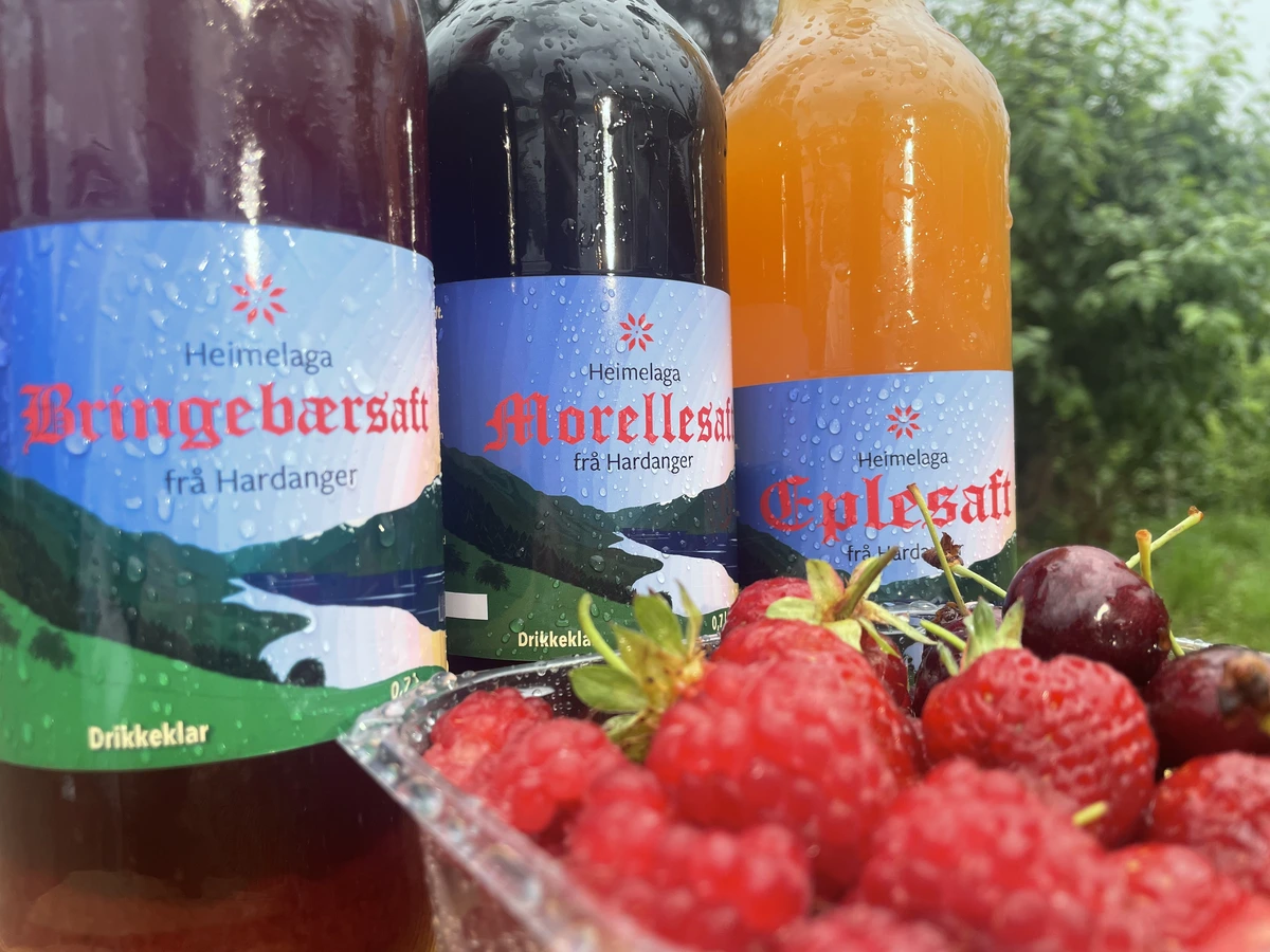 Freshly picked fruit from the orchards at Glaðsheimr